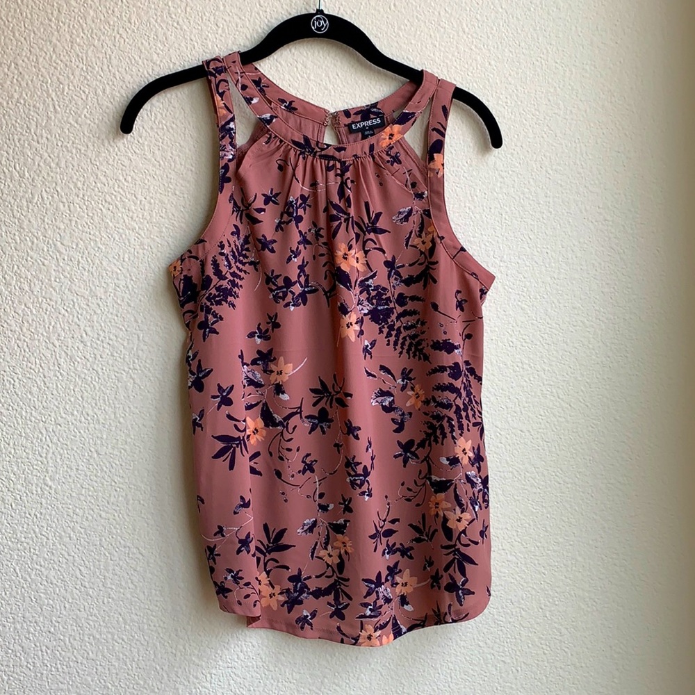✨pink floral express tank top✨